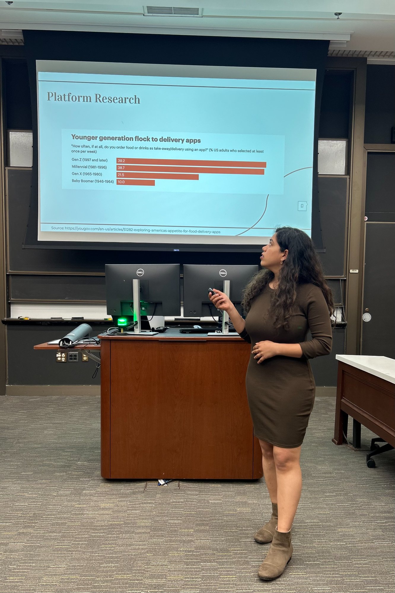 Siddhi Shah presenting Rocky's Roadhouse strategy